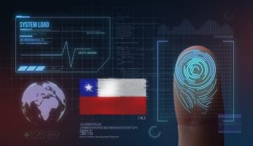 Finger Print Biometric Scanning Identification System. Chile Nationality